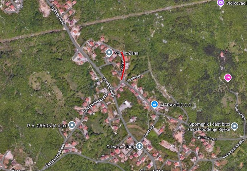 radovi u Ulici Podbreg na Gornjoj Drenovi