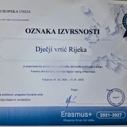 Dječji vrtić Rijeka oznaka izvrsnosti