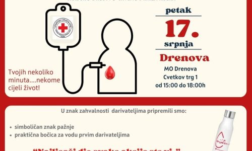 Akcija darivanja krvi Drenoca 2026