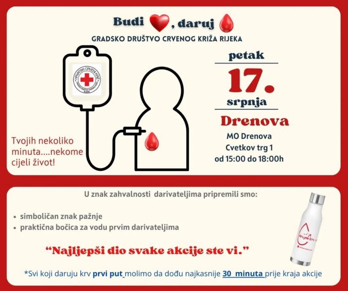 Akcija darivanja krvi Drenoca 2026